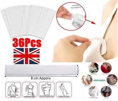 36 Pack Double Sided Tape For Clothes Body Fashion Skin Tape Strong Transparent • £3.18