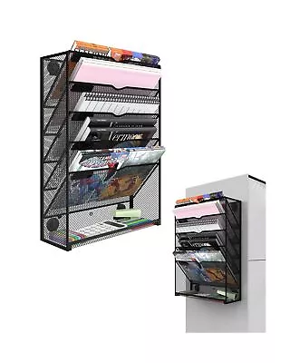 6-Tier Magnetic File Holder - No Drilling Installation File Organizer Large ... • $58.53