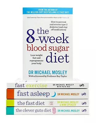 Dr Michael Mosley Collection 5 Books Set 8-Week Blood Sugar Diet Fast Asleep  • £18.98