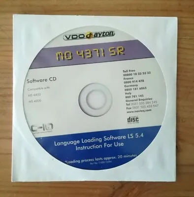VDO Dayton Operating Software Operation Software MO 4371 SR For MS4400 MS4300 C-IQ • £17.08