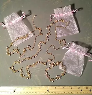 COOKIE LEE Coordinating Jewelry 3pc Coordinating Lot Pink Pearl And Gold Tone! • $25
