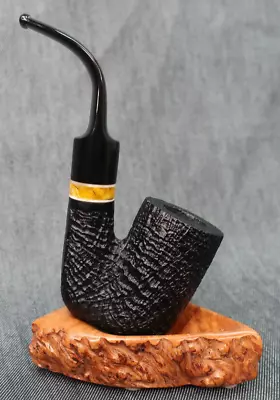 VOLKAN Poesia Italian Sitter Rustic Tobacco Pipe ~ Oom Paul Paronelli Italy • $129.99
