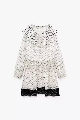 Zara Polka Dot Mini Dress - Limited Edition ~ Size M~ 8610/736 • £29.99