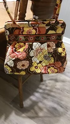 Vera Bradley Purse With Wallet Alice Loves Me Yellow And Pink Floral Buttercup  • $10