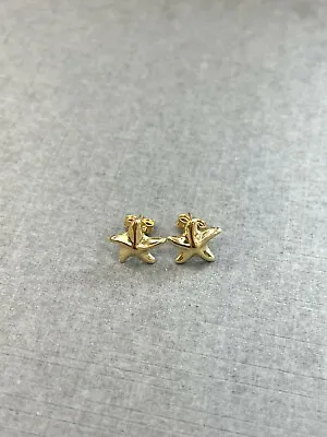 NEW 14K Yellow Gold Starfish Stud Earrings - Womens & Girls • $59.99