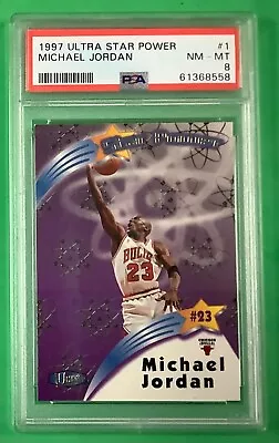 1997 Fleer Ultra Michael Jordan Star Power Insert #1 Near Mint PSA 8 Bulls • $79.99