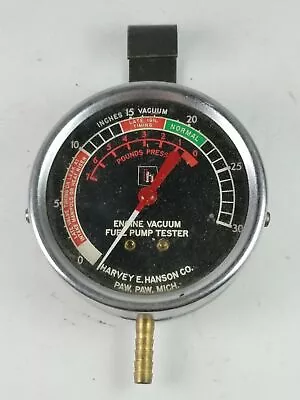 $29.74 • Buy Harvey E. Hanson Engine Vacuum Fuel Pump Tester Vintage