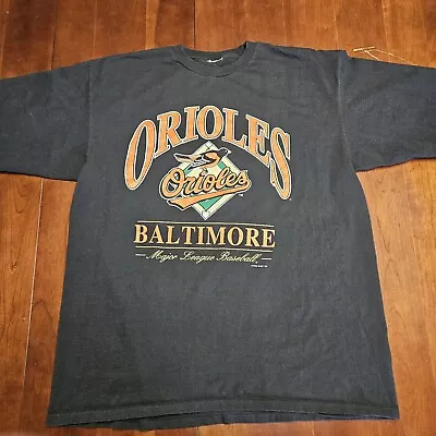 Vintage BALTIMORE ORIOLES T Shirt 1997 Black Tee MLB Baseball  • $34.99