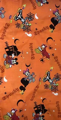 Disney Mickey Mouse Halloween Print Fabric 100% Cotton 1/2 Yard New • $9.99