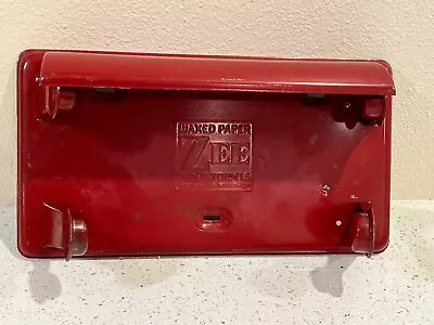 ZEE Waxed Paper & Paper Towels Red Metal Wall Hanging Holder Dispenser - RETRO! • $15