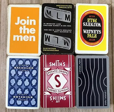 Job Lot Of 6 Packs Of Vintage Playing Cards All In Poor Condition Smith’s Etc • £12