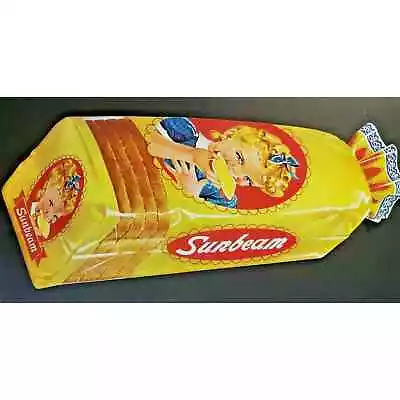 Vintage 1970's Sunbeam Bread Diecut Window Sign 26x11 New Old Stock • $18.99