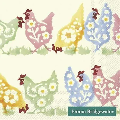 £4.49 • Buy Emma Bridgewater SPRING CHICKENS  Paper Cocktail Napkins 3 Ply 25 Cm Square