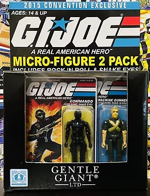 2015 - G.I. Joe: Micro-Figure 2 Pack ROCK 'N ROLL & SNAKE EYES By Gentle Giant • $24.99