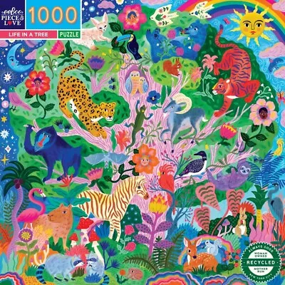 EeBoo 1000 Pc Puzzle – Life In A Tree Kids Puzzle Family Puzzle 05842 • $44.99