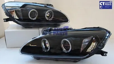 Black LED Angel-Eyes Projector Headlights For 99-03 Honda S2000 AP1 Head Lights • $386.80