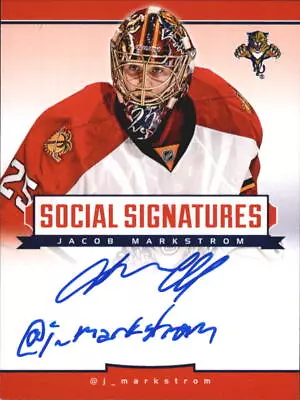 2013-14 (PANTHERS) Panini Social Signatures #SSJM Jacob Markstrom Autograph  • $14