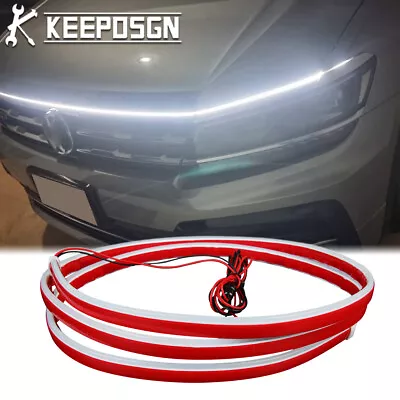 $21.47 • Buy For VW Tiguan R-Line 70  Scan Start Up Dynamic LED Hood Light Strip White 6000K