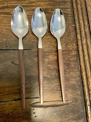 Vintage  Eterna Epic Canoe Muffin Silverware Flatware MCM 3 Teaspoons • $14.99