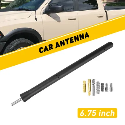 $12.99 • Buy 6.75inches Car Antenna Carbon Fiber Radio FM Antena Black Kit Universal Screw US