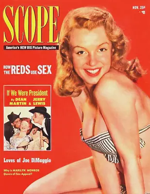 MARILYN MONROE SCOPE MAGAZINE Vol 1 #1 ~ 11x14 Cover (ONLY) Print NOVEMBER 1952 • $5