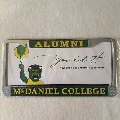 McDaniel College Alumni Car Truck License Plate Frame Green Terror Graduation • $16.49