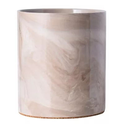 Porcelain Brown Marble Utensil Crock Kitchen Utensil Holder For Countertop 7″... • $35.19