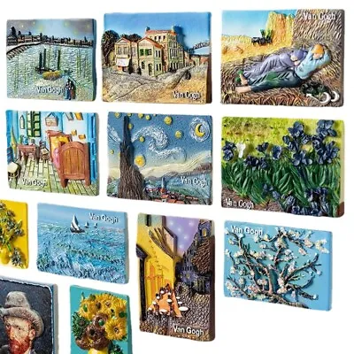 World Famous Paintings Mona Lisa Van Gogh Painting Refrigerator Magnets • $10