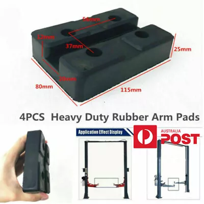 4xRectangle Rubber Arm Pads Car Lift Accessories For Auto Truck Hoist Heavy Duty • $36.21