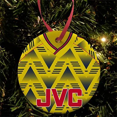 £6.99 • Buy Arsenal 1991 Retro Away Shirt Christmas Tree Decoration Bauble Ceramic Flat