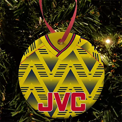 £6.99 • Buy Arsenal 1991 Retro Away Shirt Christmas Tree Decoration Bauble Ceramic Flat