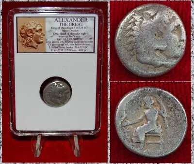 Ancient Greek Coin ALEXANDER THE GREAT Zeus Sardes Silver Drachm Lifetime Issue! • $168.70