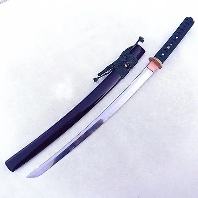 Japanese Sword Samurai Katana Sharp T10 Clay Tempered Steel Blade Full Tang Nice • $146