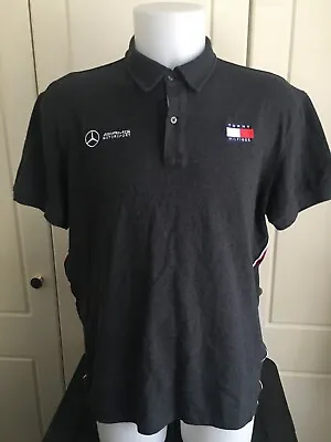 Mercedes Amg Petronas F1 Team Factory Issue Polo Shirt Mens Xl Hilfiger 2022 • £15.95