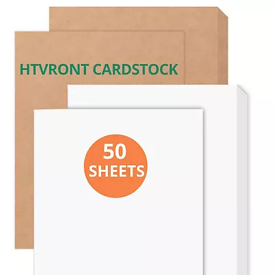 $12.99 • Buy 50Sheets Cardstock Paper Bundle 230g For Cricut Machine Scrapbooking Crafts US
