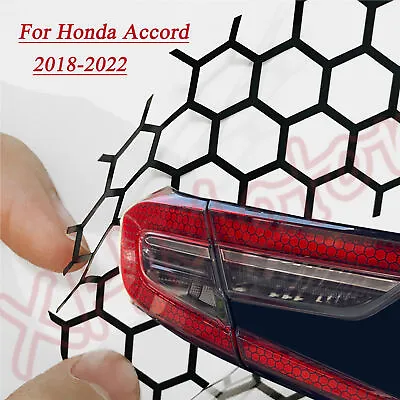 Honeycomb Taillight Lamp Decor Trim Self-Adhesive Sticker For Honda Accord 18-22 • $10.88