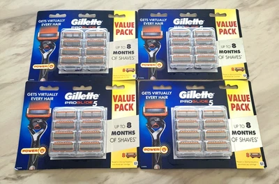 $82 • Buy 4Ps X 8 Gillette Fusion PROGLIDE  POWER Razor Blades. Total 32 Cartridges + GIFT
