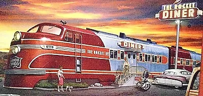 THE ROCKET DINER 5 Miles East Of Porterville Junction 1000 Pc. MB Jigsaw Puzzle • $4.21