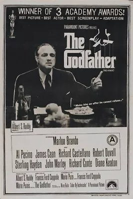 The Godfather (1972) Marlon Brando Movie Poster Print 3 • $6.49