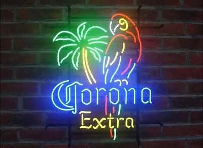 Neon Light Sign Corona Extra Parrot Club Decor Bar Wall Poster Lamp Artwork • $194.99