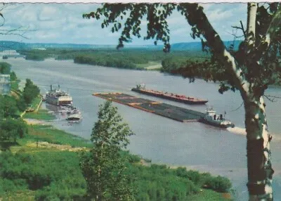 Barges On The Mighty Mississippi River Mississippi • $1.59