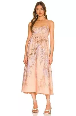 ZIMMERMANN Rosa Bralette Midi Dress Size 1 • $500