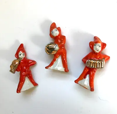 Vintage Set 3 Gnomes Red Devil Style 3 Piece Band • $15