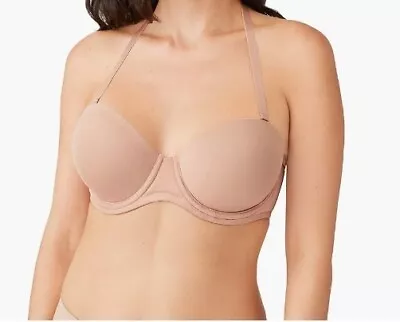 Wacoal Red Carpet Full Figure Strapless T-Shirt Bra Robuek Beige 42H MARK 854119 • $19.99