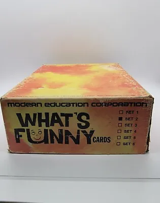 Vintage 1968 Rare Card Game What's Funny Modern Educational Corporation Set #2 • $42.99