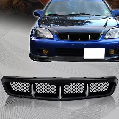 For 99-00 Honda Civic Mugen Style ABS Black Front Hood Bumper Grille Grill • $20.50
