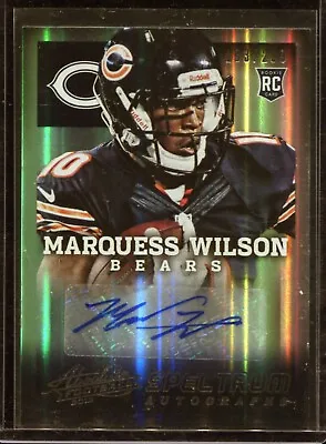 2013 Panini Absolute Marquess Wilson #164 193/299 Chicago Bears RC Auto • $8