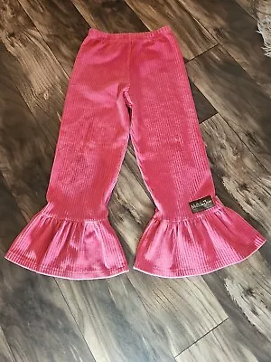 Matilda Jane Fruit Basket Big Ruffles Pink Soft Pants Girls Size 8 • $16.90