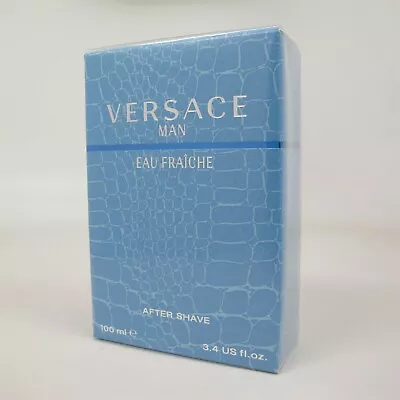 VERSACE MAN EAU FRAICHE By Versace 100 Ml/3.4 Oz After Shave Lotion NIB • $59.99