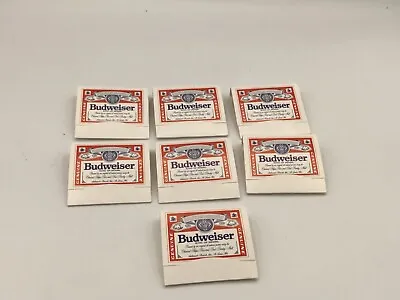 (7) Vintage Budweiser Wooden Beer Matchbook Golf Tees Lot With Markers NOS • $10